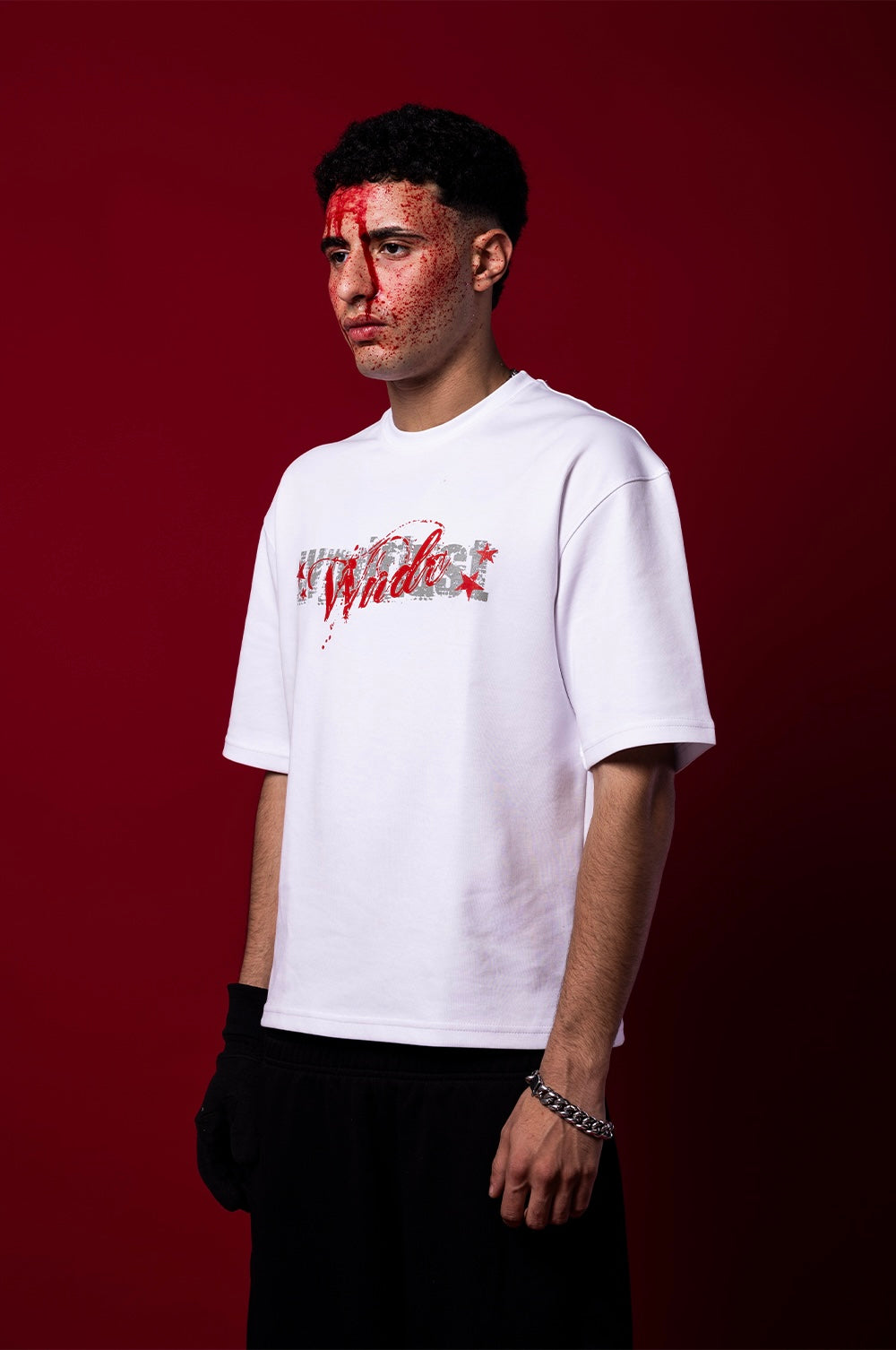 WNDR WHITE CHAOS TEE