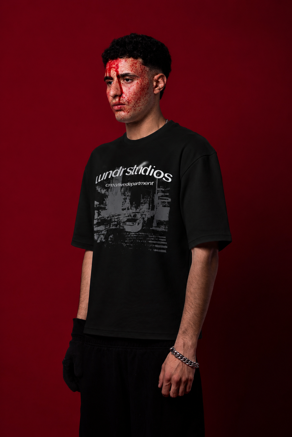 WNDR BLACK FADE TEE